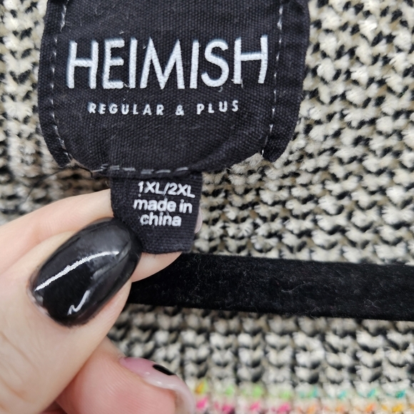 Heimish aztec print soft Cozy cardigan women's size 1x / 2x - Picture 4 of 5